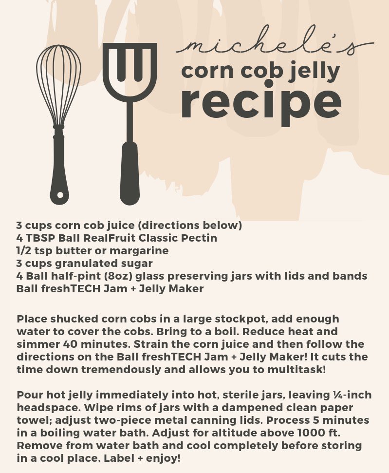 FredEichler's tweet photo. #MicheleMonday - I’m processing the last of the corn! Canning, freezing and using the cobs to make Corn Cob Jelly. If you have never had it before, I’ve included the recipe I use! Enjoy!
#everythingeichler #corncobjelly #canningoout #teamoutdoors #outdooredge #yourworkingpartner https://t.co/p2V84VKstT