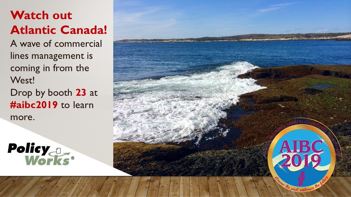 The Atlantic Insurance Broker Convention is in Moncton, October 9-10. Stop by the trade show and meet the team!
#brokersconvention2019 #aibc2019 #nbbrokers  #insurtech #insurancebroker #insurance #ibanb #CommercialLines #brokersdoitbetter