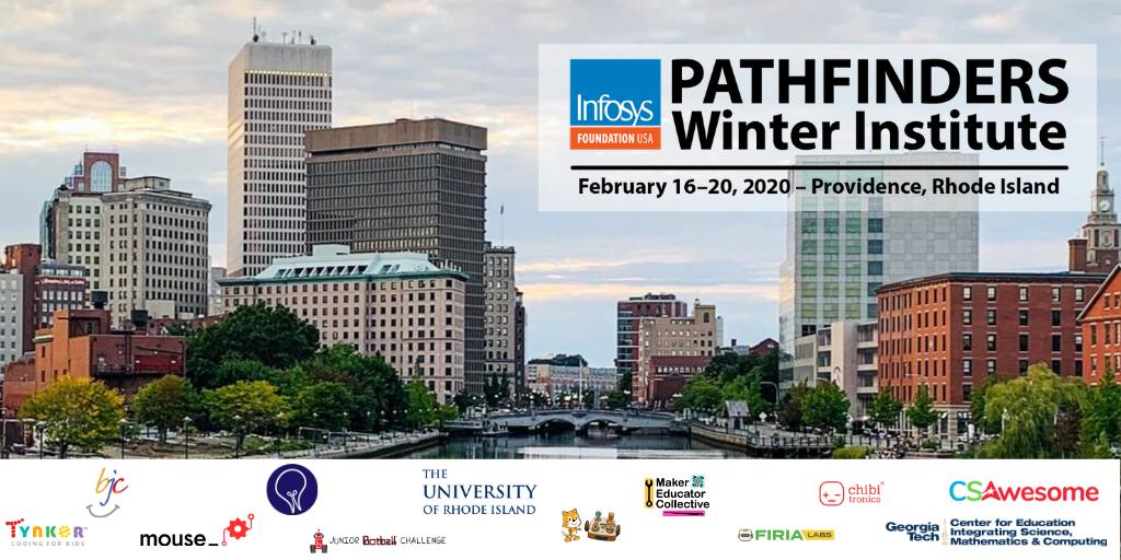 We are thrilled to announce that we are taking #InfyPathfinders on the road this winter to Providence, RI! Apply now to join us at <a href="/universityofri/">URI</a> from February 16-20, 2020. infy.com/Pathfinders #CSed #MakerEd