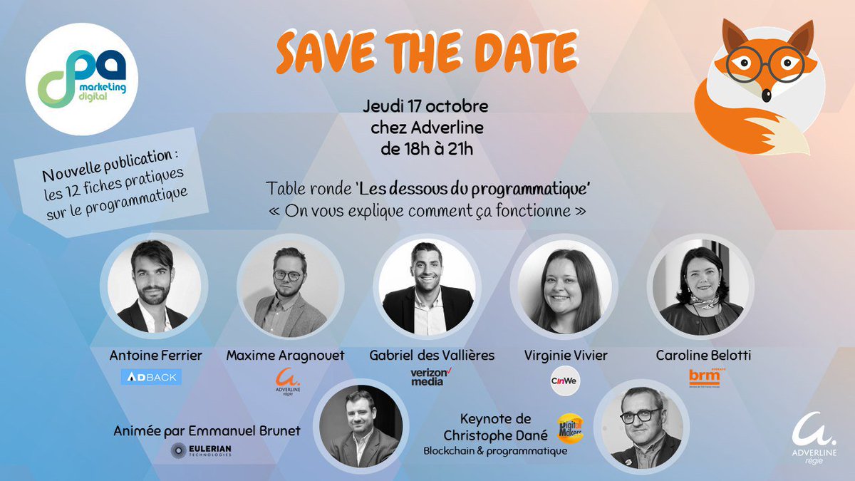 "Les Dessous du Programmatique" ou comment en savoir plus sur une technologie et un mode d'achat pas toujours simples à appréhender ?

J'ai la chance d'animer cette table ronde pour le <a href="/CPA_MKGDIGITAL/">CPA France</a> le jeudi 17 octobre 2019 avec des experts du sujet.