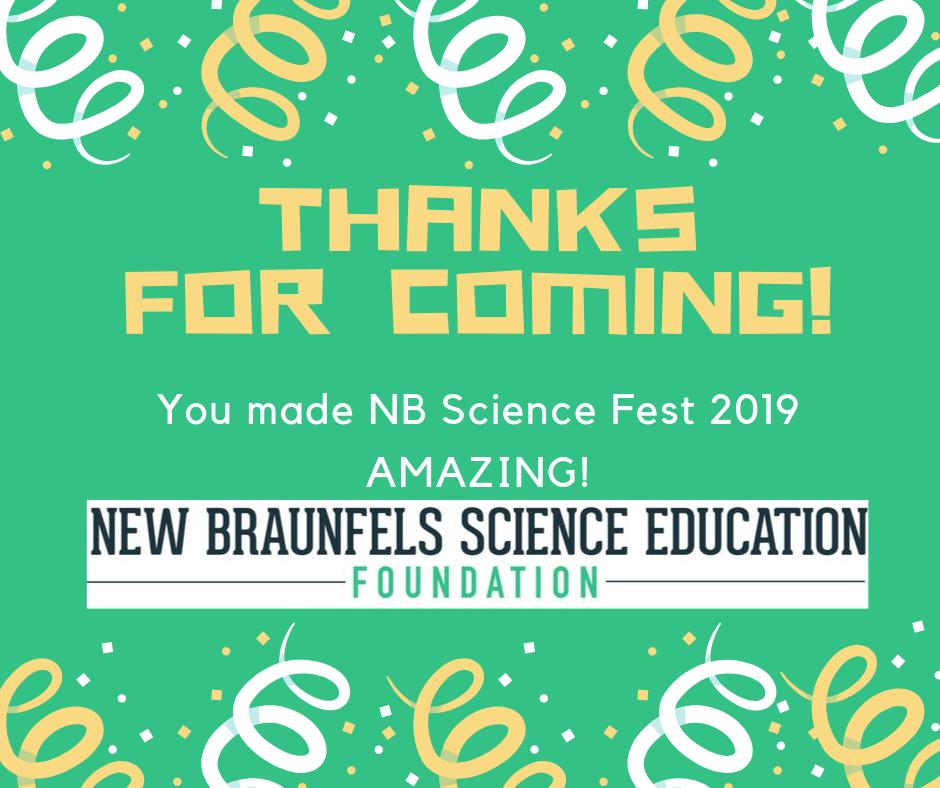 NBScienceEd's tweet image. On behalf of the NB Science Education Foundation and the Rotary Club of New Braunfels, thank you to everyone who made NB Science Fest a huge success. #ignitethespark #nbsciencefest19
