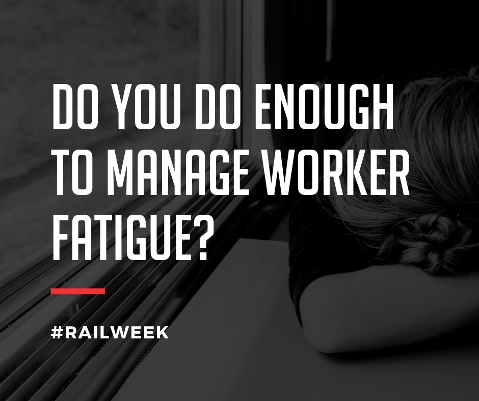 MacRailSystems's tweet photo. It's #RailWeek 2019 🚈 👷♀️👷
A career in rail has many exciting advantages, however, if our wellbeing and #fatigue are not managed correctly it can lead to devastating results.
See how you can better manage fatigue with @Fatigue360. ➡️ https://t.co/it3AoTWLoP
#MacRail https://t.co/YPD7fPgIMM