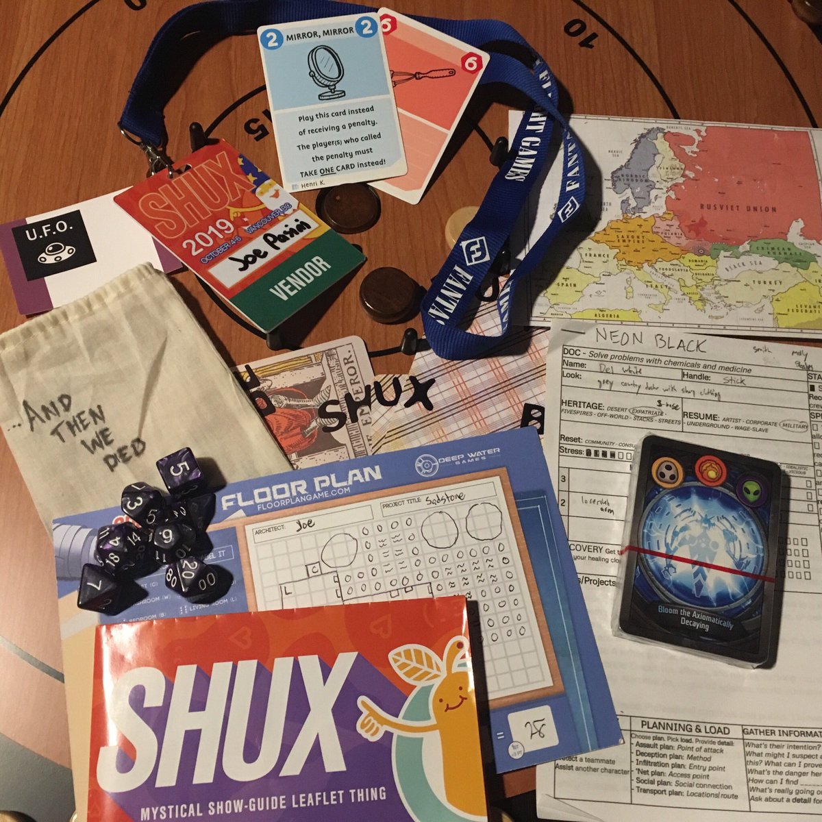 joeadultman's tweet photo. #SHUX19 was a blast! 

Thanks to @SHUXshow, volunteers, megagamers, exhibitors, and everyone else.

Here’s my #ConTableau! https://t.co/WcJAn8cpTl