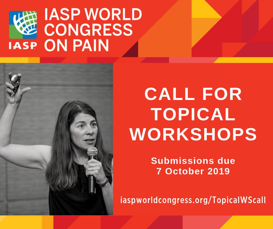 Last chance to submit a Topical Workshop to #IASP2020. Submit a panel, debate, or hands-off demonstration workshop by 23:59pm ET today, 7 October 2019. Learn more at bit.ly/2zoPfQ6