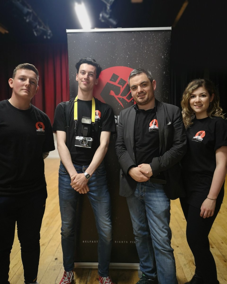 *Volunteer appreciation post*

As a grassroots, volunteer led festival we're only able to provide a platform for filmmakers because of our incredible volunteer team.

Thank you to Liam, Jonathan, Joseph and Catriona for your effort, graft, humour and spirit.

#respecthumanrights