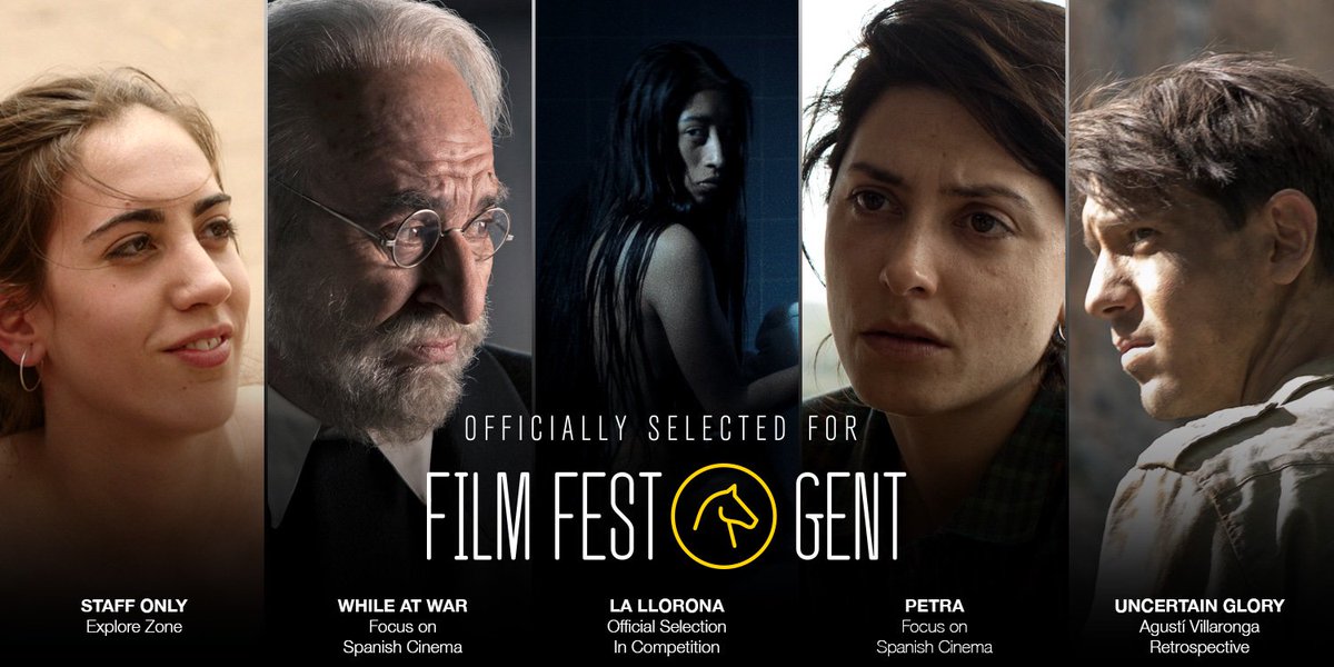 filmfactoryent's tweet photo. Film Factory is bringing 5 titles to @filmfestgent, starting tomorrow!
Don’t miss the chance to enjoy #LaLlorona, #WhileAtWar, #StaffOnly, #Petra and #UncertainGlory.

@MDLGPelicula #MientrasDureLaGuerra @Petra_Film
@LloronaPelicula @BustamanteJayro https://t.co/PQt1vryAdt