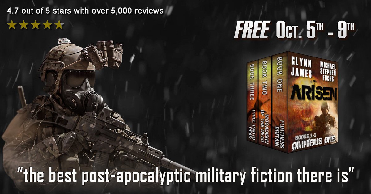 michaelstephenf's tweet photo. TOTALLY FREE ARISEN OMNIBUS ONE!
To celebrate launch week for -
ARISEN : LAST STAND
- the first THREE ARISEN BOOKS are totally FREE on Kindle! If there's anyone remotely left in your life you haven't turned on to ARISEN, now is an outstanding time.😊
https://t.co/3CoaSVjCqq https://t.co/BOTstl41vC