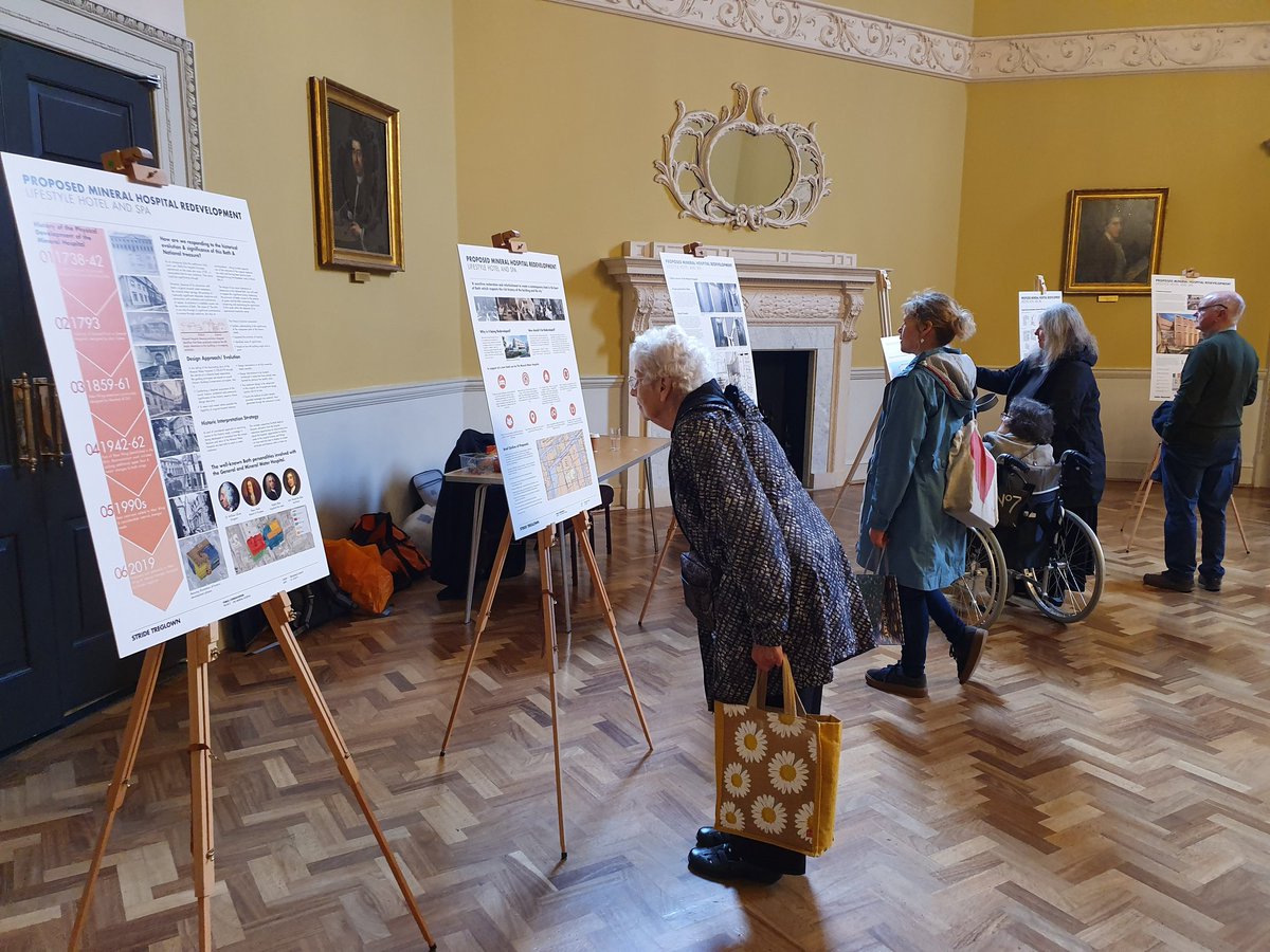 Matt_Coxx's tweet photo. Public consultation in progress at the Bath Assembley rooms for the proposed restoration and refurbishment of the Royal Mineral Hospital into a lifestyle hotel @StrideTreglown https://t.co/gCQCEdsemb