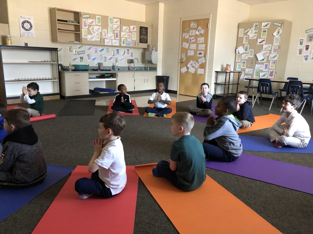 A fun way to encourage collaboration while also lowering stress/anxiety here at The Lake.  (photo credits from last year's boy yoga group) #LCELower #Fall4twitter