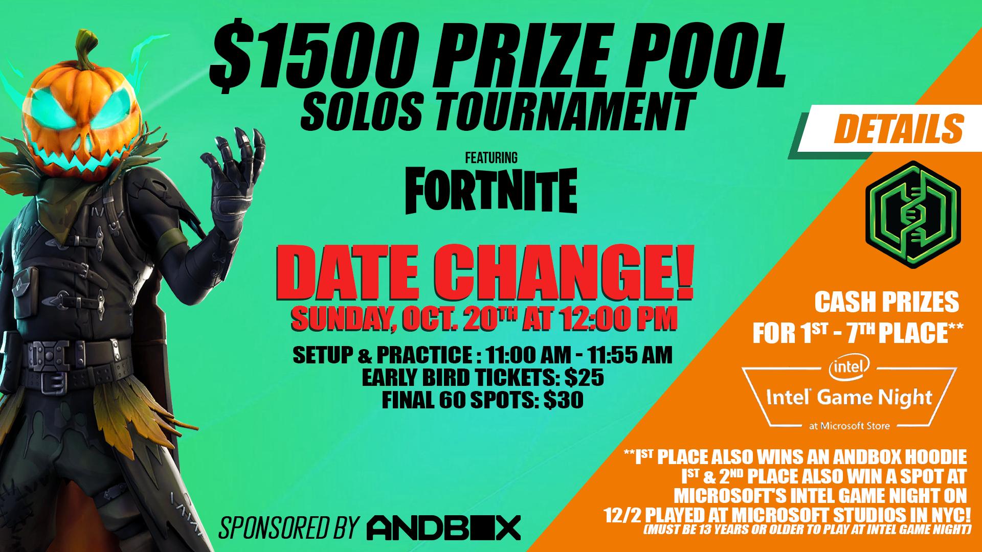 Helix Esports On Twitter Great News We Are Moving Our 1500 Fortnite Solos Tournament To Sun Oct 20th At 12pm To Make Room For A 10 000 Nae Epic Ggcircuit Squads Lan On The Helix Esports Fortnite Tournament Helix Esports Fortnite Tournament Helix Esports On Twitter Great News We Are Moving Our 1500 Fortnite Solos Tournament To Sun Oct 20th At 12pm To Make Room For A 10 000 Nae Epic Ggcircuit Squads Lan On The