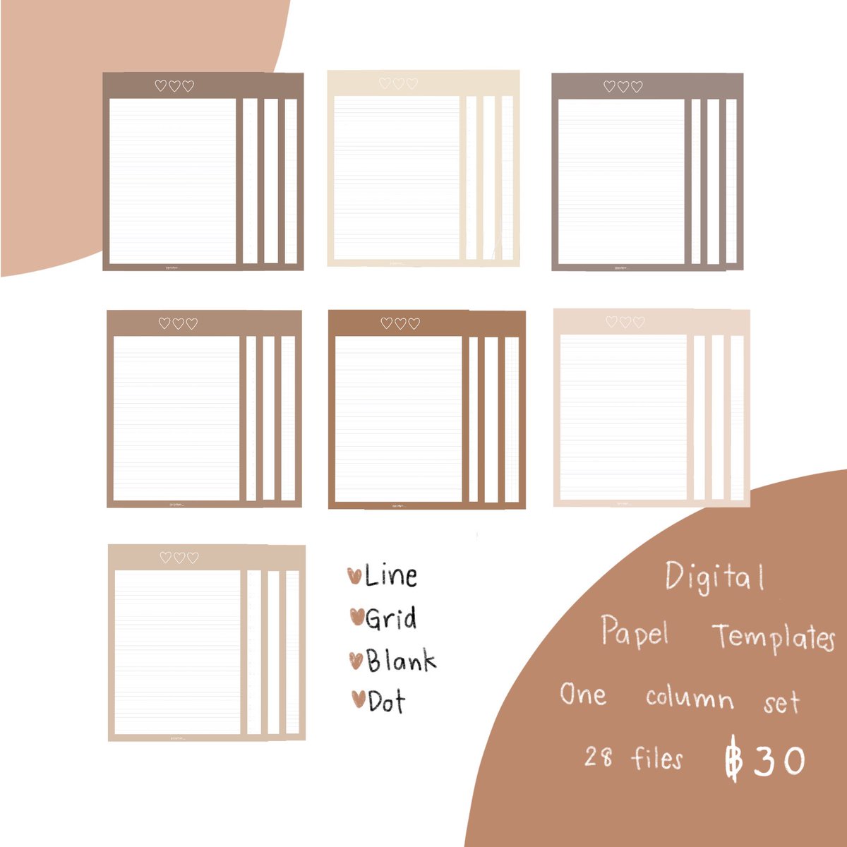 ppppaper__'s tweet photo. Digital Paper Templates
🌱ᴏɴᴇ ᴄᴏʟᴜᴍɴ sᴇᴛ
มีทั้งหมด 28 ไฟล์ เป็นไฟล์ .jpg ขนาดA4
มีกระดาษ4แบบ : Grid, Line, Blank, Dot
FREE! Memo + Sticker/Book Cover/Hyperlink Notebook
💰ราคา ฿30
♡สั่งซื้อทางDM
#goodnotes #goodnote #goodnotes5 #ไฟล์png #ไฟล์กระดาษโน๊ต #ขายไฟล์ https://t.co/ZB7wWSNoOf