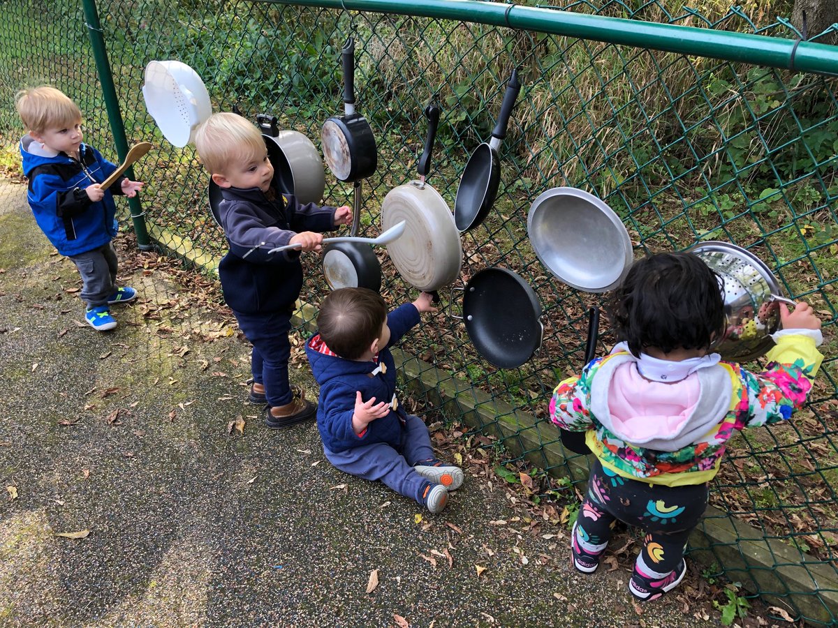 davidteddy1020's tweet photo. Improvised Older Infant music station.  Future percussionists!  #JenkinsECLC https://t.co/w4uzxitTr6