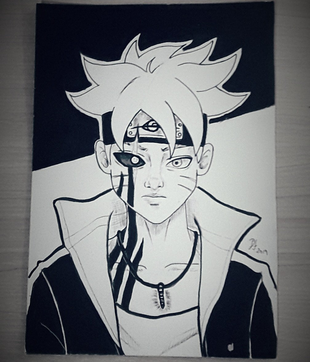 Desenho de boruto