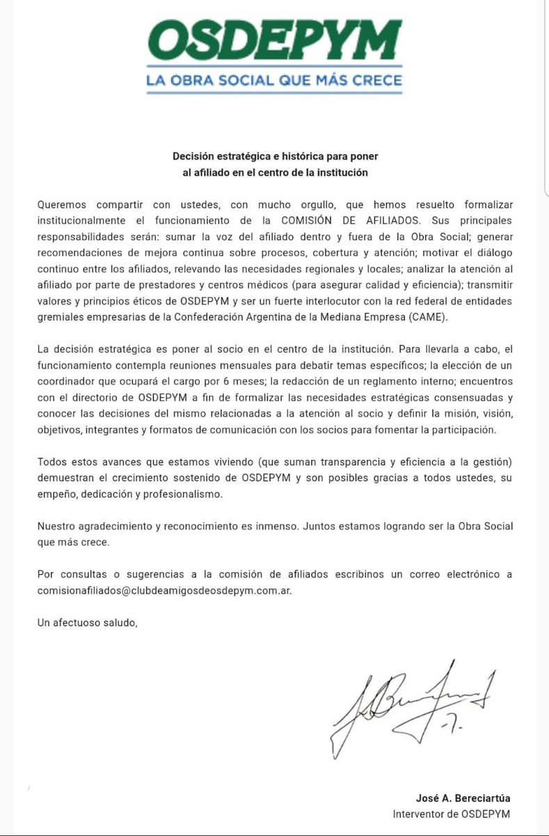 BasileNatalia's tweet photo. Como miembros de la Comisión de Afiliados celebramos la formalización del espacio en @Osdepym
Más info👉https://t.co/dkvbiev4yO
Una vez más se pone al afiliado en el centro de la toma de decisiones 💪
Gracias @jabereciartua
Invitamos a todos a ser parte!
#LAOBRASOCIALQUEMASCRECE https://t.co/v6up0ZXrjP