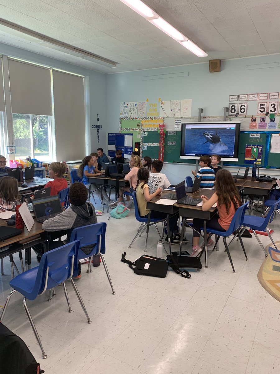 MrsRobbinsMath's tweet photo. Practicing our decimal place value with our first 5th grade Quizlet! Love the team work and positivity! #DStherealdeal https://t.co/GH5N8o8CMs