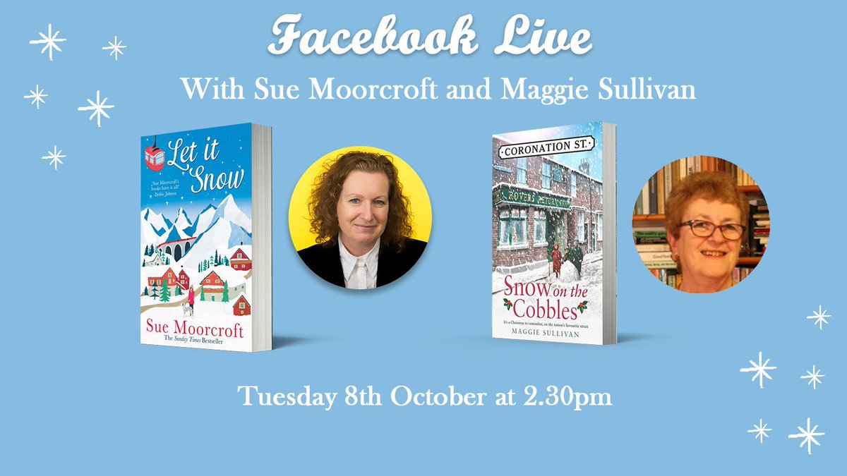 SueMoorcroft's tweet photo. Tomorrow at 2.30pm UK time @MaggieSAuthor and I will be going Facebook Live from the @AvonBooksUK Facebook page: 

https://t.co/28uh99jcnI

Come and join us! Enjoy the chat. https://t.co/7IKB9HdCnj