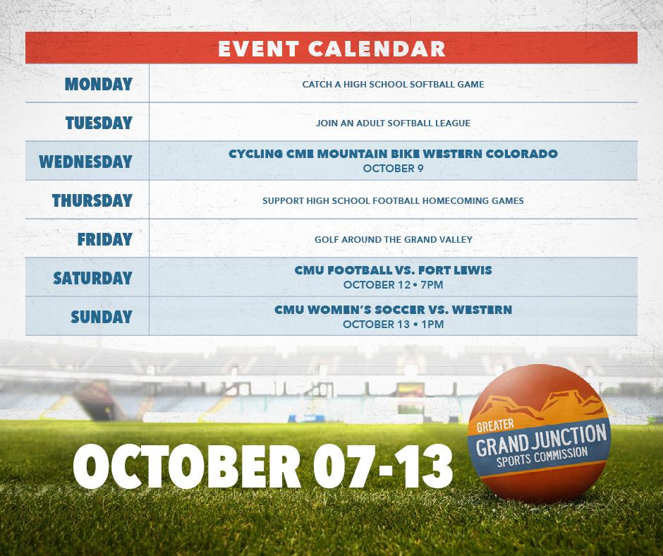 Check out this week's sports around the valley! Get out and #sharegj!

Get involved with GGJSC: bit.ly/2JZj297

#ggjsc #gjsports #sportsaroundthevalley