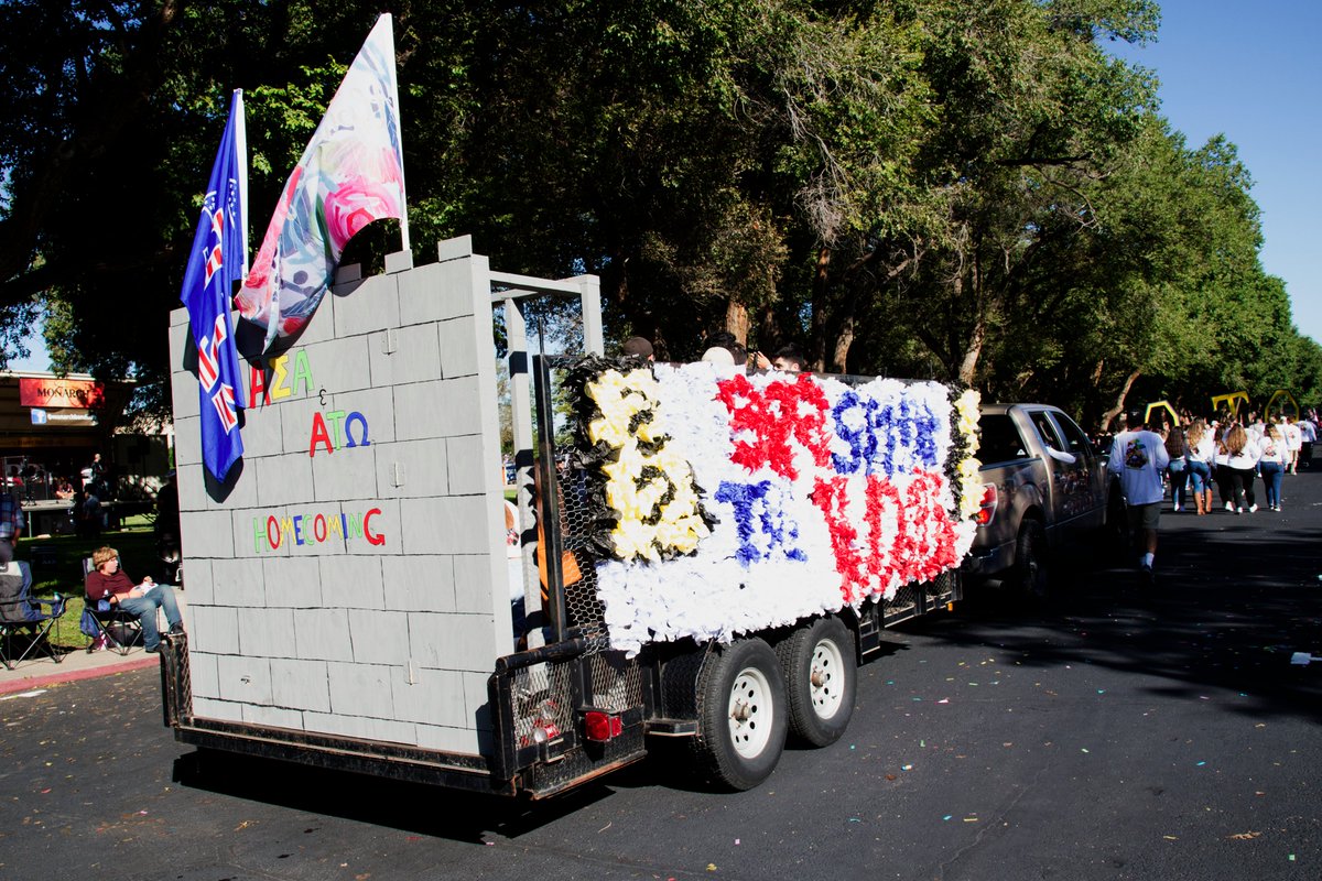 wtamu's tweet image. Congratulations to all of the 2019 WT Homecoming float winners! 
1. SAGE 2. Chi Omega and Sigma Nu 3. Alpha Sigma Alpha and Alpha Tau Omega #WTAMU #WTHomecoming2019
#GameOn