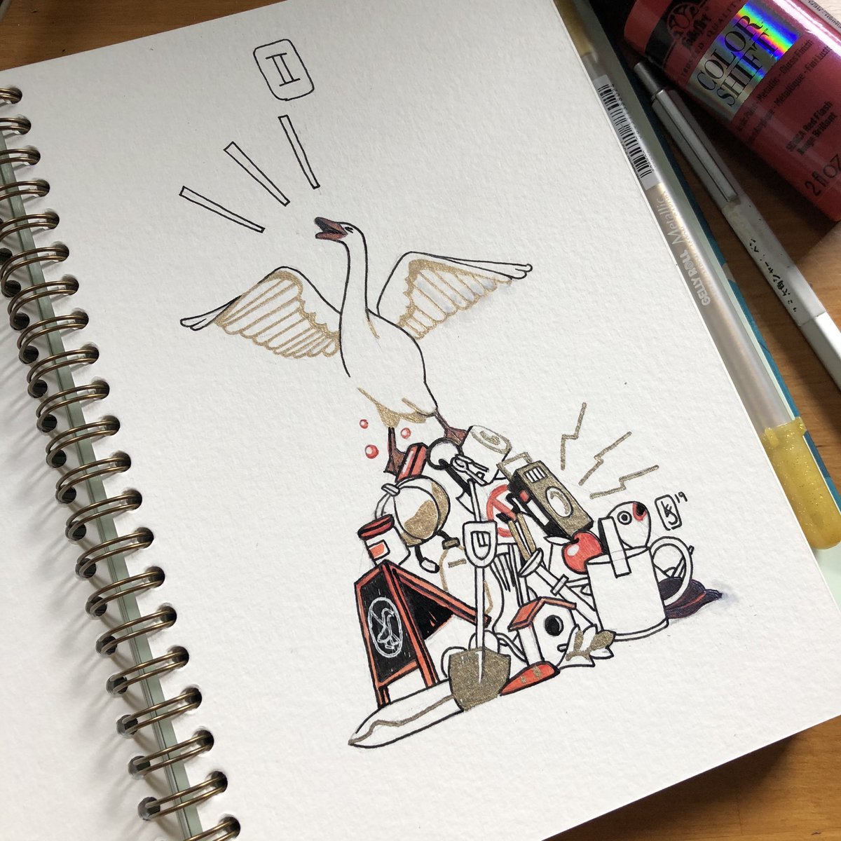 kevinjaystanton's tweet photo. #afewofmyfavorinkthings no.2 - being a terrible, terrible goose.
📢🦢
#inktober https://t.co/pRyTVbqxQR
