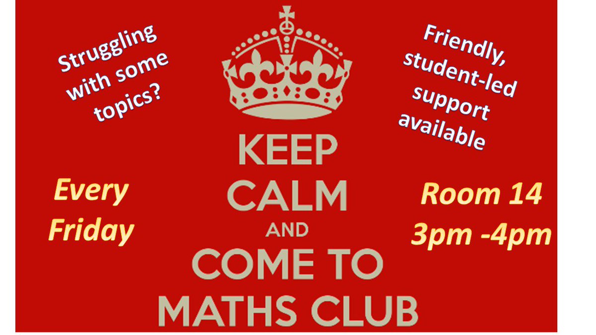 eltonmaths's tweet photo. Need some extra help in Maths?  

Come along on Friday and get support from our team of talented student maths mentors.  Mr Wilson will be on hand for any tough stuff! All attending will get an Achievement Point.

See you there! https://t.co/BSMrOS5SkW
