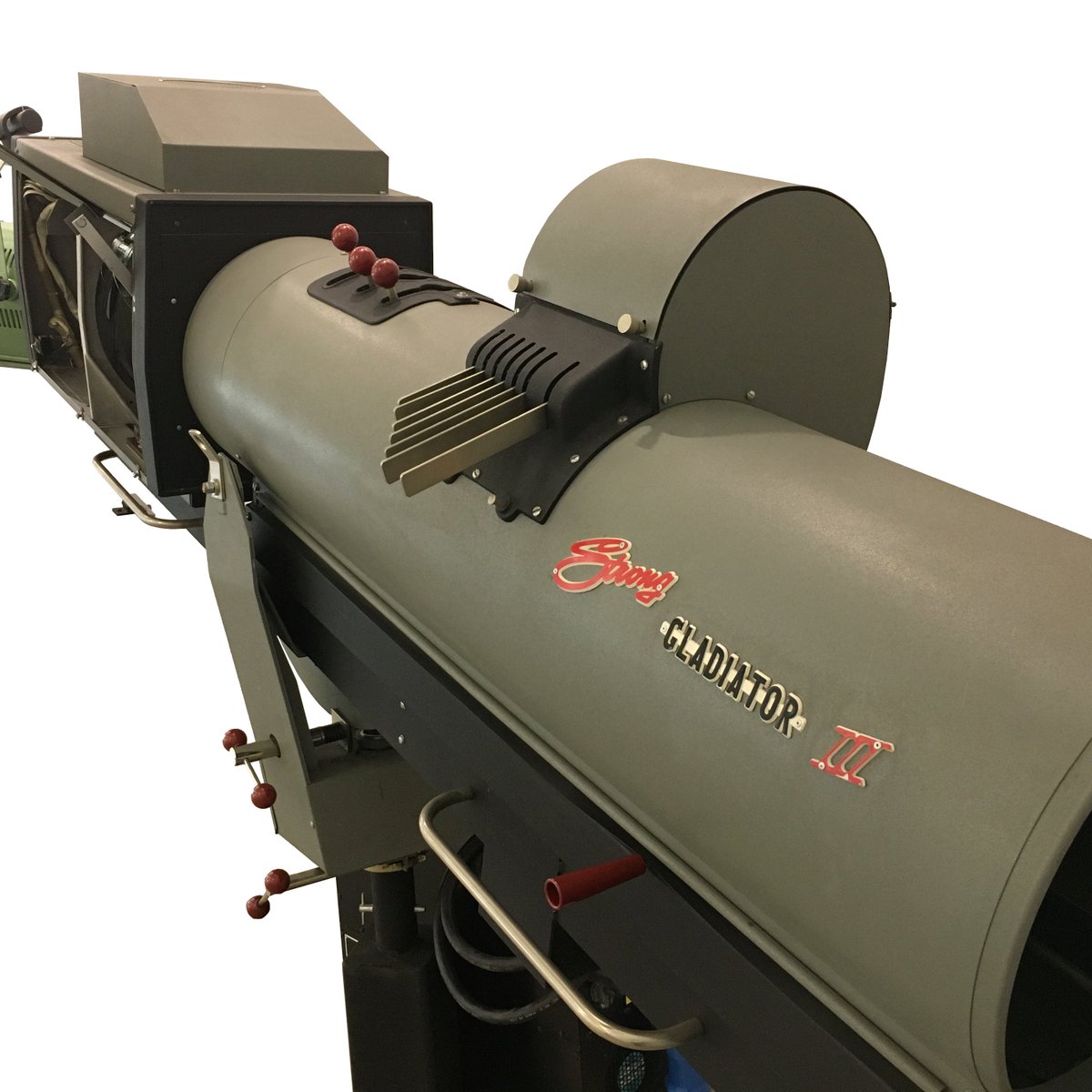 albaudiovisuals's tweet image. New addition to @albadalejo_com: Strong Gladiator III tracking cannon from @Syncrolite, elder brother of the famous Super Trouper. His 3,000W lamp will light our museum. Thanks to Quique García from Spotlight. #lighting #musicfestivals #lightingevent #lightpainting