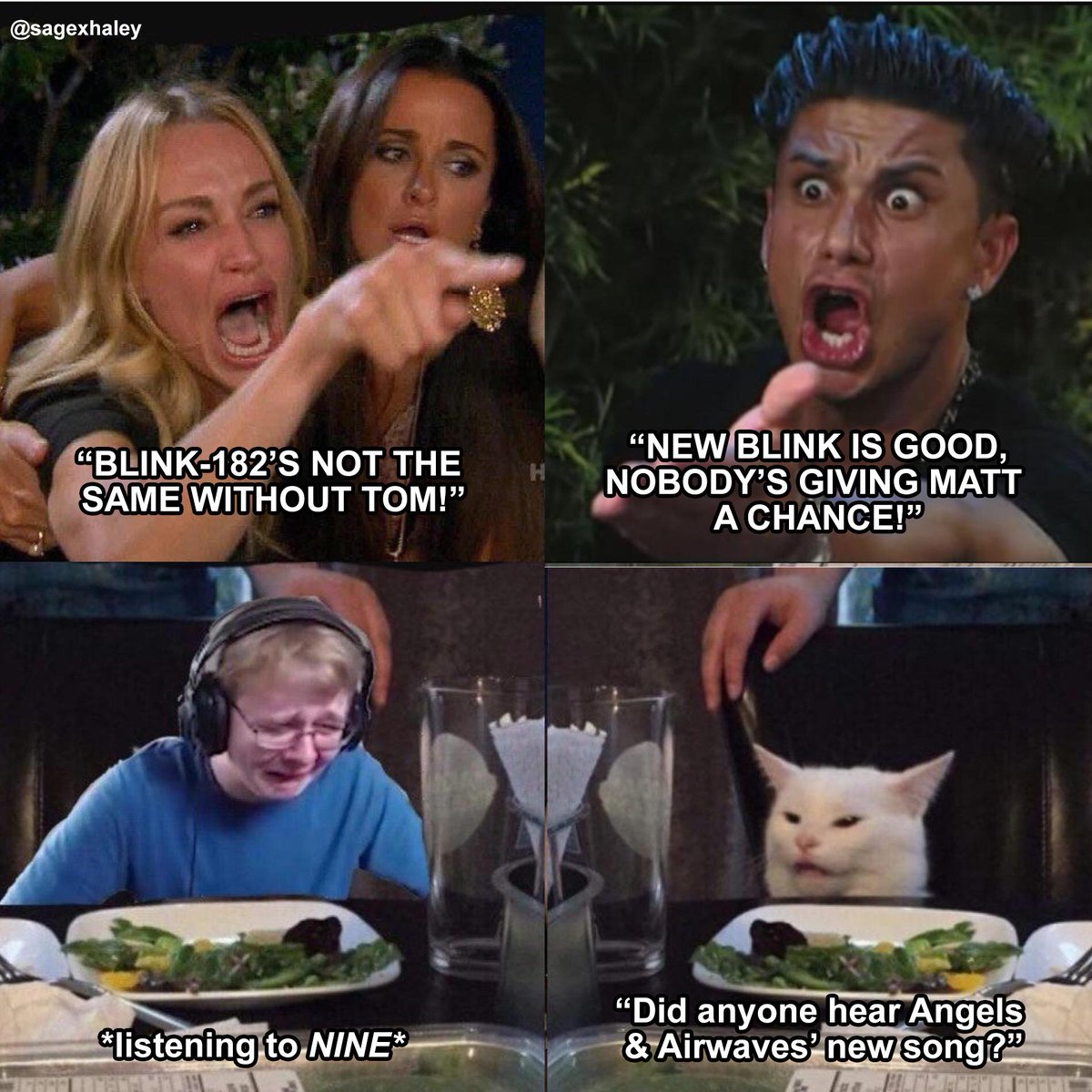 SagexHaley's tweet image. Where is the lie? 😂 #blink182 #tomdelonge #mattskiba #angelsandairwaves #poppunk #poppunkmemes #poppunkmeme #meme #memes