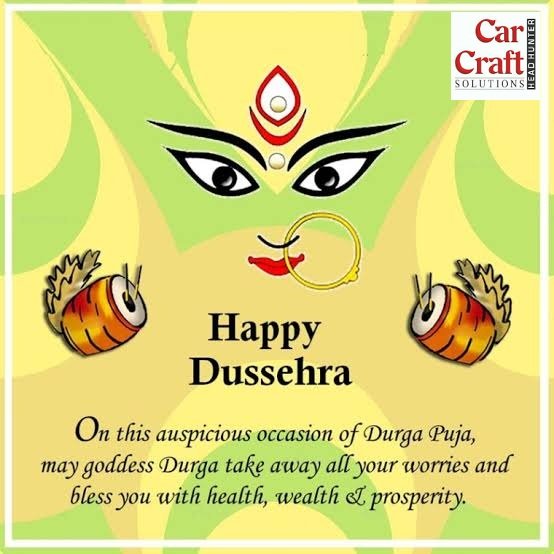 carcrafthr's tweet photo. This #Dussehra , Overcome the evil shadows of unemployment with #CarCraftSolutions .
Wishing You all a blessed Dussehra !
#HappyDussehra2019 #HappyDussehra https://t.co/vA2FmpZccD