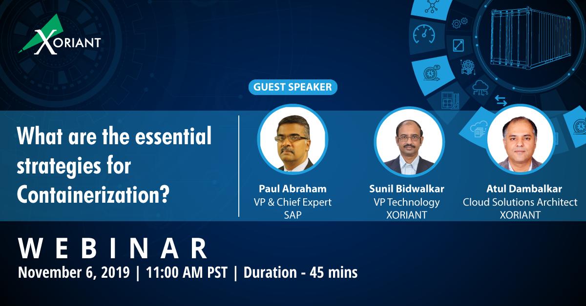 Xoriant's tweet image. Looking for a head start in your containerization journey? Learn secrets from an industry expert on the essential strategies for containerization. Sign Up for Webinar: bit.ly/30PNSVT
#containerization #webinar #containerizationjourney