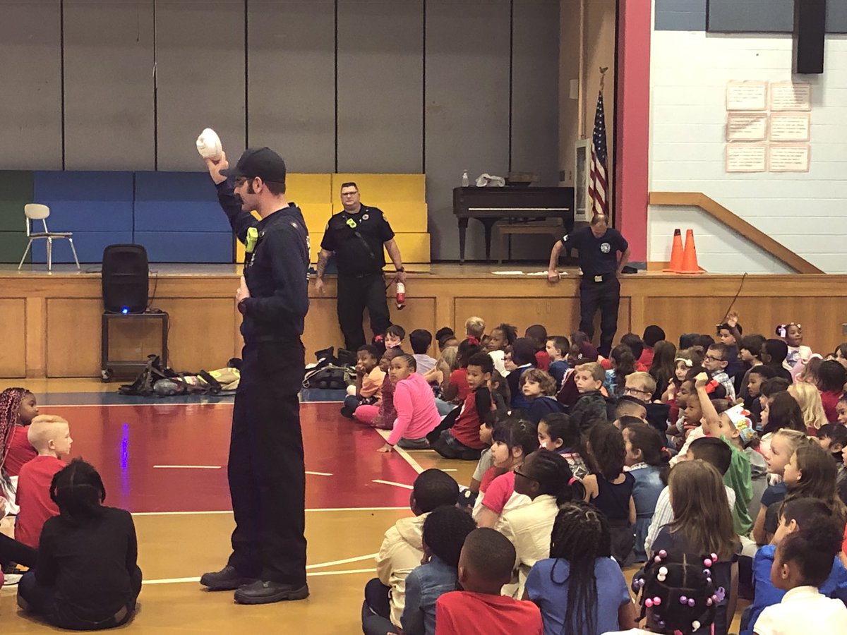 RichTaibi's tweet photo. My favorite time of year! Today we kicked off the Week of Respect &amp; had a visit from the GFD for our Fire Prevention Assembly! #BullockES is brining our A-game every day! #PrincipalsPOV #EverydaySEL #GCAEMSA @GlassboroPSD @GloucstrCoNJDOE https://t.co/bBo8JwyIS1