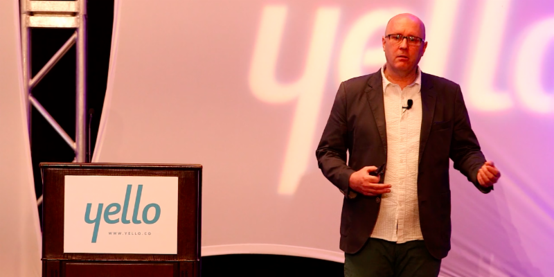 Yello's tweet photo. How will new trends in education and training at universities affect the way that you recruit college students? @matthewbrink from @NACEorg took the stage at #STRIVE19 to discuss how these changes will bring challenges for recruiters and #GenZ: https://t.co/8thuFihLPt https://t.co/6Ssj9j8Mzh