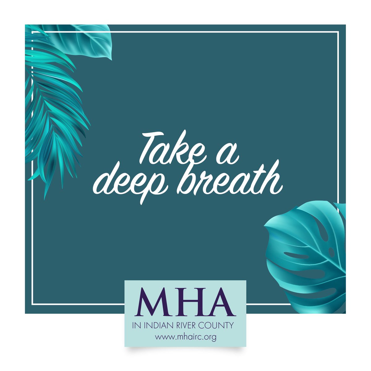 MHAIndianRiver's tweet photo. Take a deep breath on this Monday #MentalIllnessAwarenessWeek #MIAW19 #BreakTheStigma #B4Stage4 #MHAIRC #MHAIndianRiver https://t.co/qMABuZKjjO
