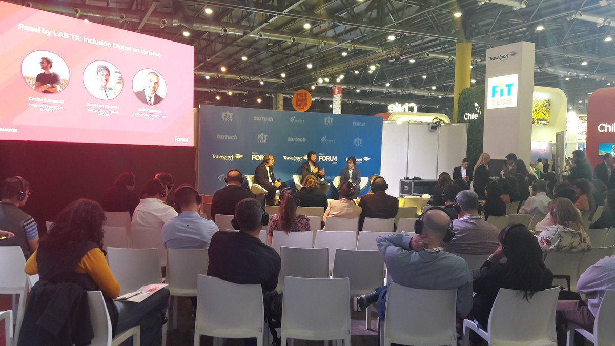 sanjose_turismo's tweet photo. En @feriadeturismo #FITTECH2019
Panel by LAB TX:"Inclusión Digital en Turismo" - Modera #CarlosCarrascal Head of Innovation Turtech - Exponen #SantiagoPachano Sector Lead - #TravelGoogle y #JulioCastellón VP Bussiness Development Intent
#TransformaciónDigital @forumlatam https://t.co/c6w3gyZ95f