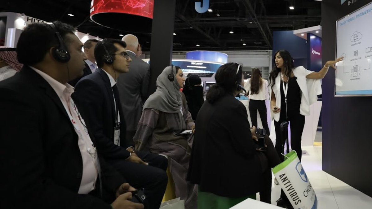 Our Systems Engineer, Dana Abou Ali, presenting on a more secure everywhere at #GITEX2019. This covers how to secure the enterprise, the cloud and the future.