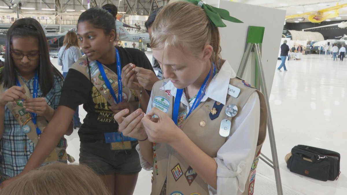 CBSNewsColorado's tweet photo. Girl Scouts Join Lockheed Martin Volunteers To Earn Space Science Badges https://t.co/nDsSCjDcVB https://t.co/a82J8nMvNW