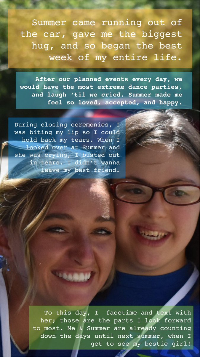 PALSprograms's tweet photo. Check out today's #DSAM impact story from Lexi! ๐
#dsam2019 #downsyndrome #inclusion #inclusionishappening #pals #palsprograms #camppals #getinvolved #nonprofit #volunteer #MondayMood #MondayMotivation #DownSyndromeAwarenessMonth #DownSyndromeAwareness #dsawareness #galpals https://t.co/uzm9lbjXWi