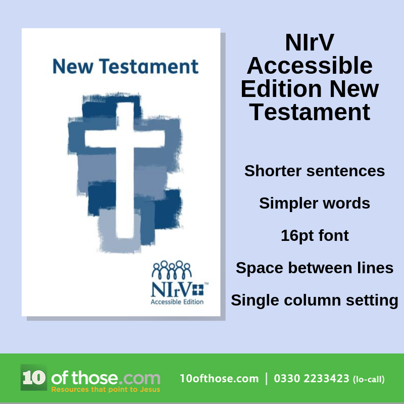10ofthose's tweet photo. 🎉This week is #DyslexiaAwarenessWeek. These dyslexia-friendly #NewTestaments use the NIrV translation.
Using a specially designed clear font in 16pt, single column-format, simpler navigation and audio and digital versions.
Get a copy here ⬇️
https://t.co/e3U0KEK1z9 https://t.co/cSgPEmSnkT