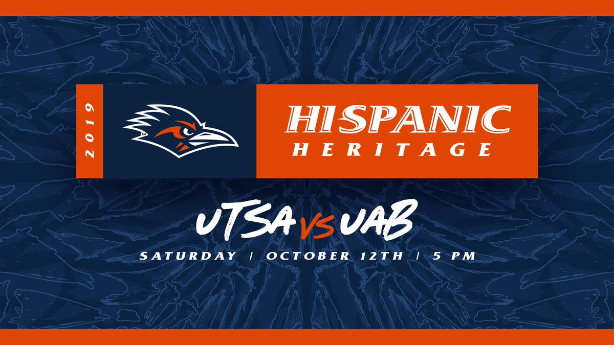 Este sábado estamos de vuelta en el <a href="/Alamodome/">Alamodome</a>!

🏈 vs UAB
🕰 5 PM

#BirdsUp 🤙 | #HispanicHeritage