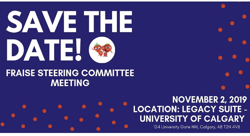 FRAISE_project's tweet photo. The Fraise Project is closing in on determining the top 10 research priorities for young families in Alberta. Save the date (November 2nd) and watch this space for your opportunity to provide input! https://t.co/ImFeKN2Zus