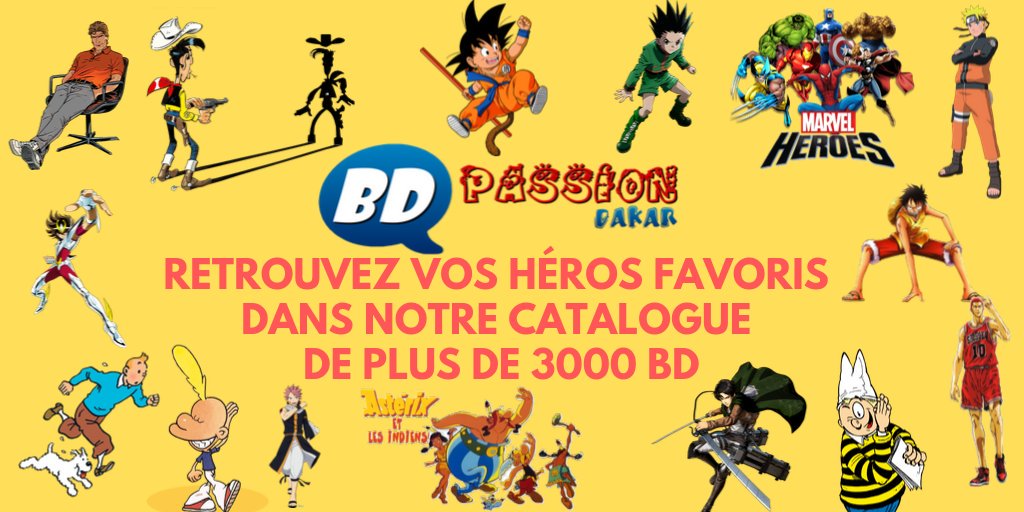 Venez faire découvrir le goût de la lecture à vos jeunes enfants, frères, cousins en les inscrivant à la bibliothèque de location de bandes dessinées BD PASSION. 1ère Bedetheque au SN.
La BD c'est de la grammaire, de l'orthographe, des histoires, des personnages etc.