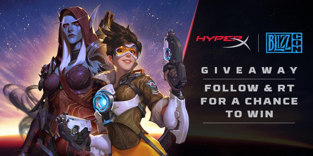 RT and FOLLOW for a chance for you and a friend to attend #BlizzCon or a virtual ticket to watch the excitement from home! Tag the person you'd take to BlizzCon 🎉

Rules: hyperx.gg/terms