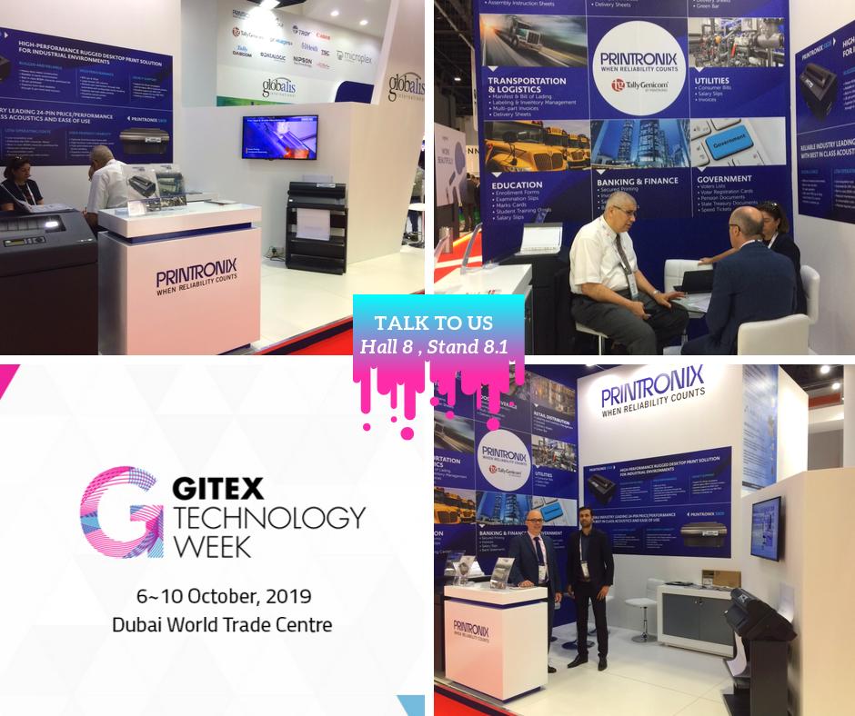Exhibiting this week at #Gitex2019. Our EMEA team is thrilled to showcase our Line Matrix and Serial Dot-Matrix printer solutions. For those in attendance, come and visit us at Stand 8.1/Hall 8. We look forward to seeing you! #PrintronixLLC #LineMatrix #SerialDotMatrix