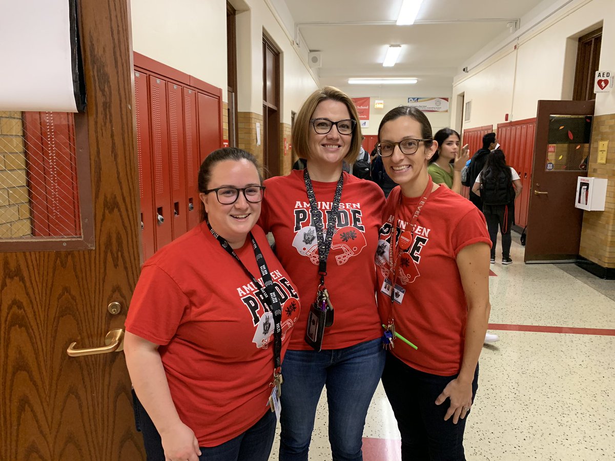 Spirit Week <a href="/Amundsen_HS/">Amundsen High School</a> ! Today was Twin Day or in our case triplet day.