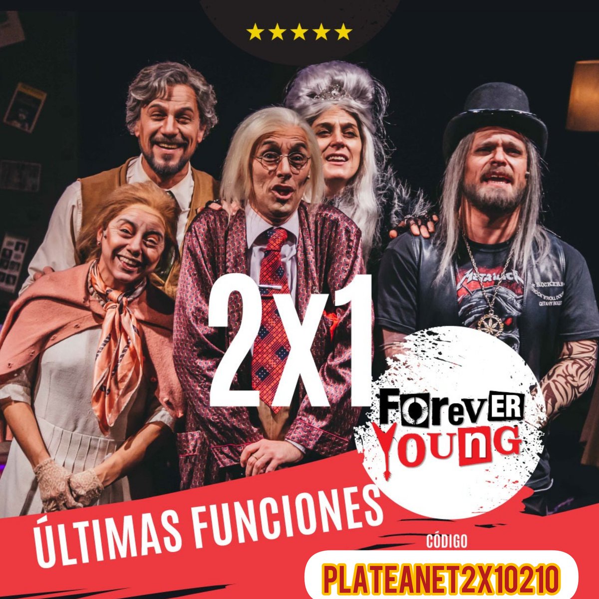 Arranca Semana <a href="/foreveryoungarg/">Forever Young</a>!! Lunes y Martes 20:30 hs en <a href="/TeatroPicadero/">Teatro Picadero</a>. Aprovecha Promo 2x1 <a href="/Plateanet/">Plateanet</a>!!