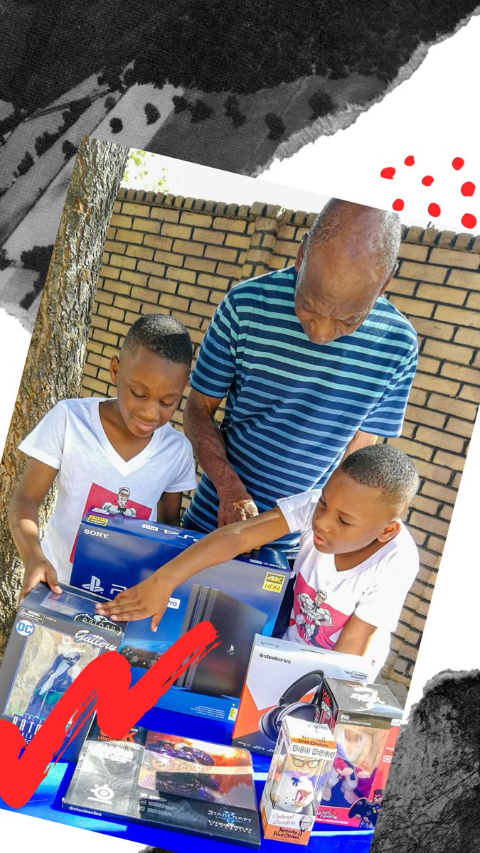 Momventuring's tweet photo. My dad said I want to be a part of this! Thank you @KFCSA for making us so happy. PS4 Pro, Captain Colonel bobble head, gaming mousepad, headset, control holder , poison Ivy figurine and R500 KFC vouchers! #KFC #CaptainColonel #ComicConAfrica https://t.co/xhz3xHMzzK