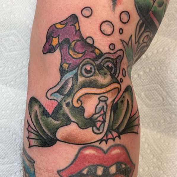 Jankowzki custom Tattoos Butt frog tattoo exchange