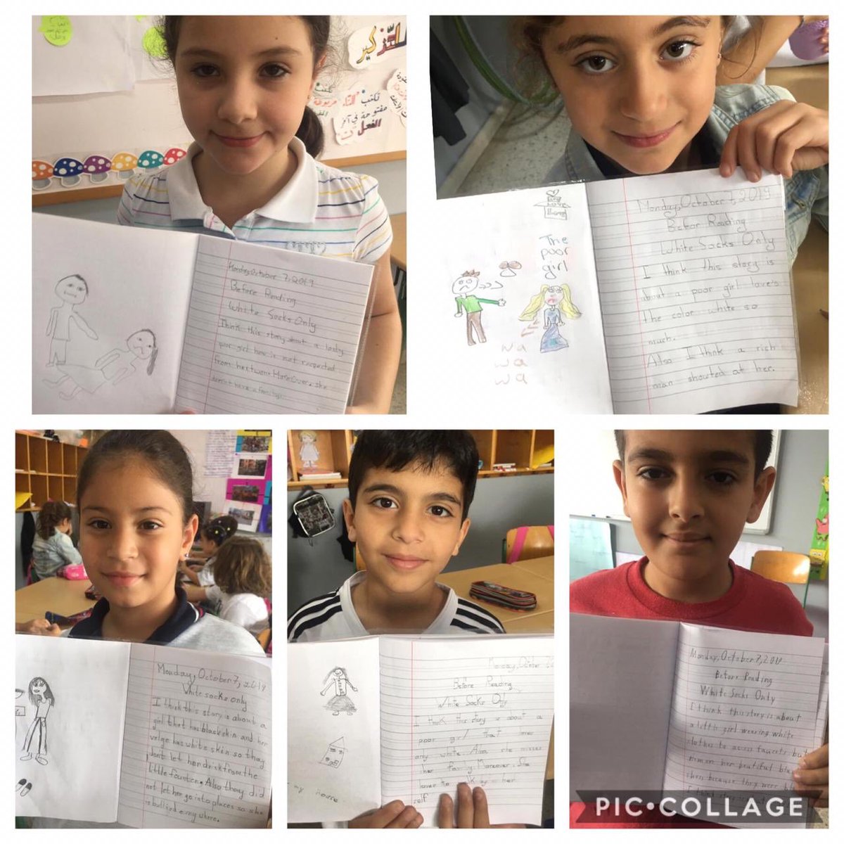 NadiaBizri's tweet photo. Good readers are those who make logical guesses by using clues from the author! #CoverPage #Illustrations #WhiteSocksOnly #MakingPredictions #BeforeReading @dina_jradi @Hhhsinfo @HalaAlKotob https://t.co/egElahQTku