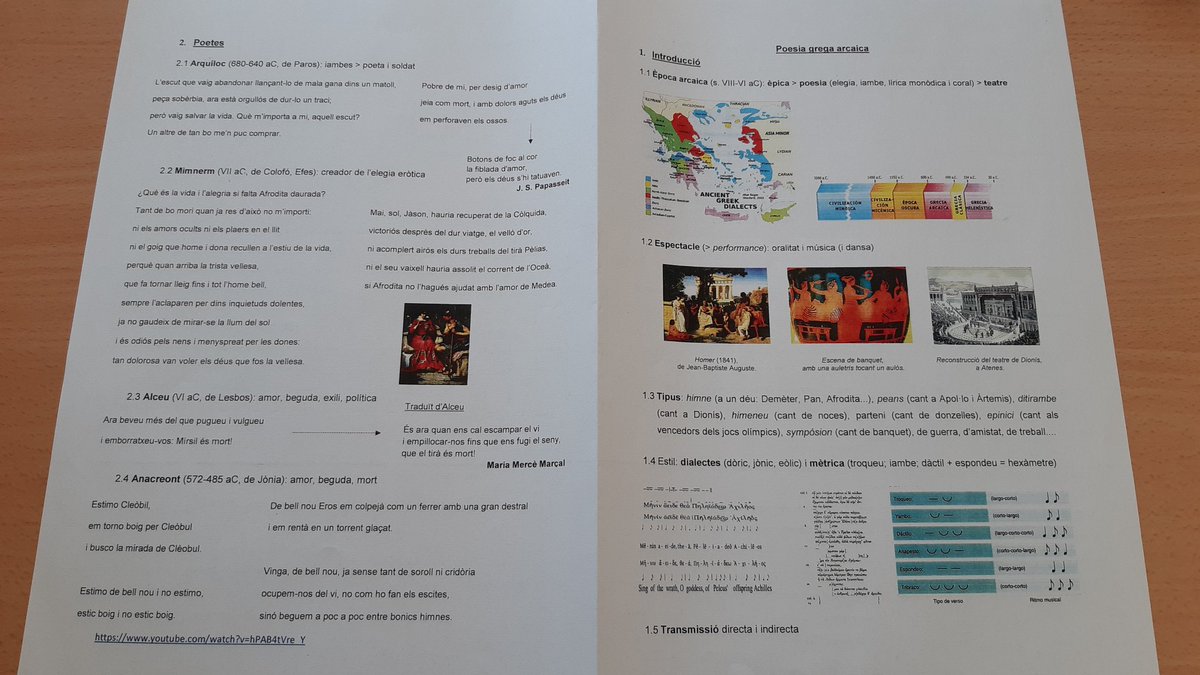 BastonsMontse's tweet image. Hi ha dies que fer #classe sembla un regal enviat dels déus (@xtianolive): poder ampliar el "programa" per parlar de #poesia #grega arcaica (#safo @AracneFil @Apleccat @clasicasIEDA @RevistaAuriga @ArgoClassica) i veure-hi connexions amb poetes com #marçal, #papasseit i #leveroni