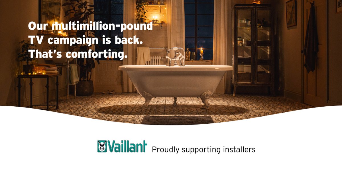 vaillantuk's tweet image. We’re back on TV screens of the Nation… that's comforting! Our multimillion-pound advertising campaign has returned! Spot us on TV? Snap a photo of it and share it with us on Twitter using #comfortzone to get 50 #Advance credit points