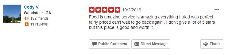 Love hearing from happy customers! 🤗

#yelpreview #happycustomer #fiveoutoffive #saladeliacafe #saladeliacafedurham #saladeliauniversitydrive
