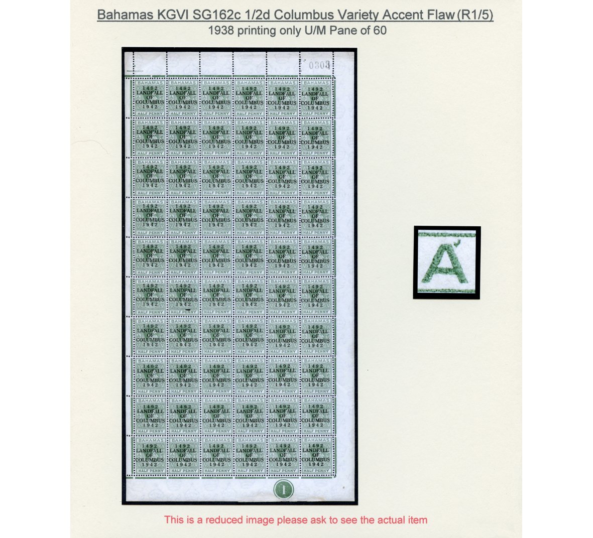 bloxhamstamps's tweet photo. Bahamas KGVI SG162c 1/2d Columbus Variety Accent Flaw (R1/5 1938 printing only)
#Philately #StampCollecting #Stamps #MintStamps #Commonwealth #CommowealthStamps #StampSheets #StampsWithVarieties https://t.co/l0FfpX9KuG